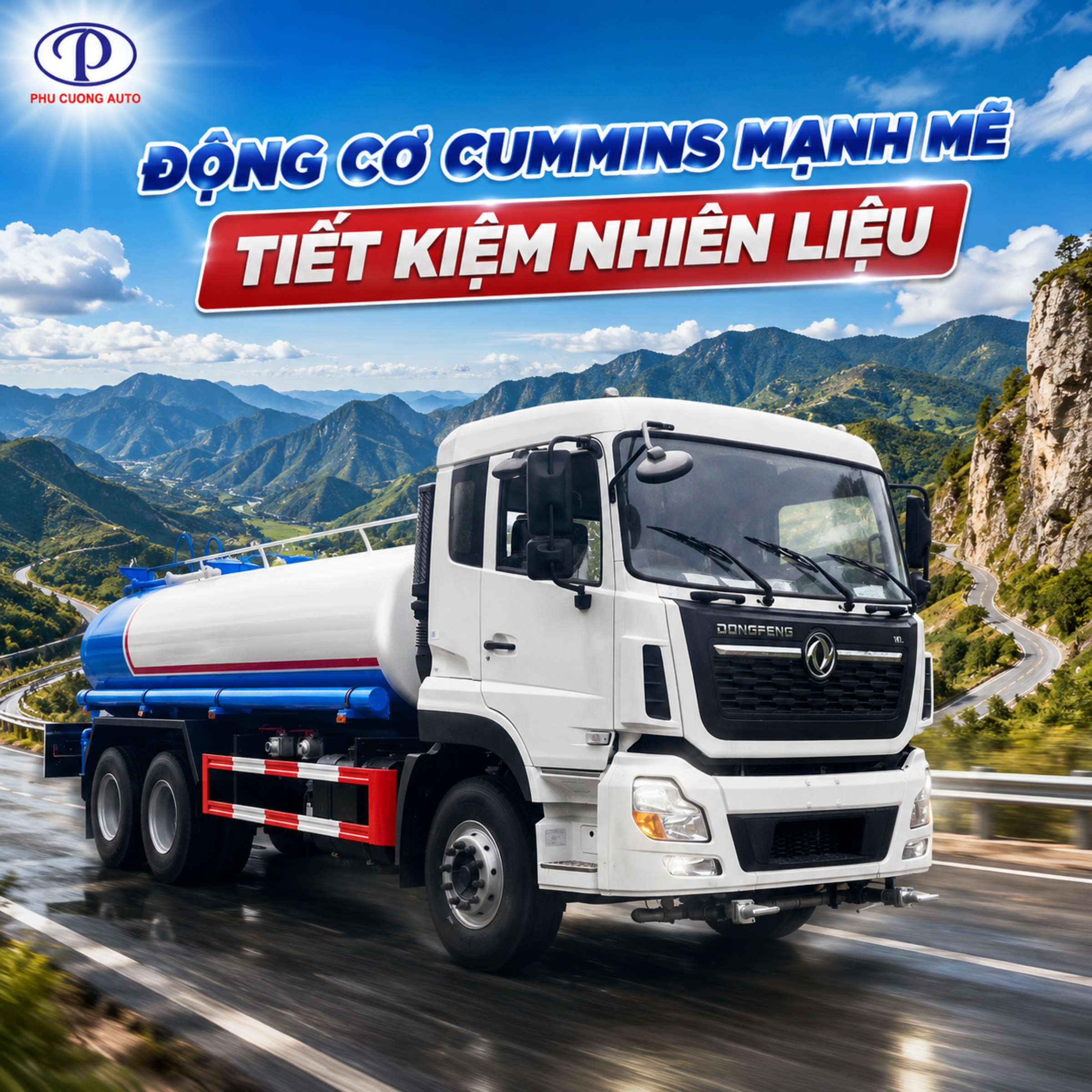 động cơ xe bồn nước dongfeng 14 khối nhập khẩu 