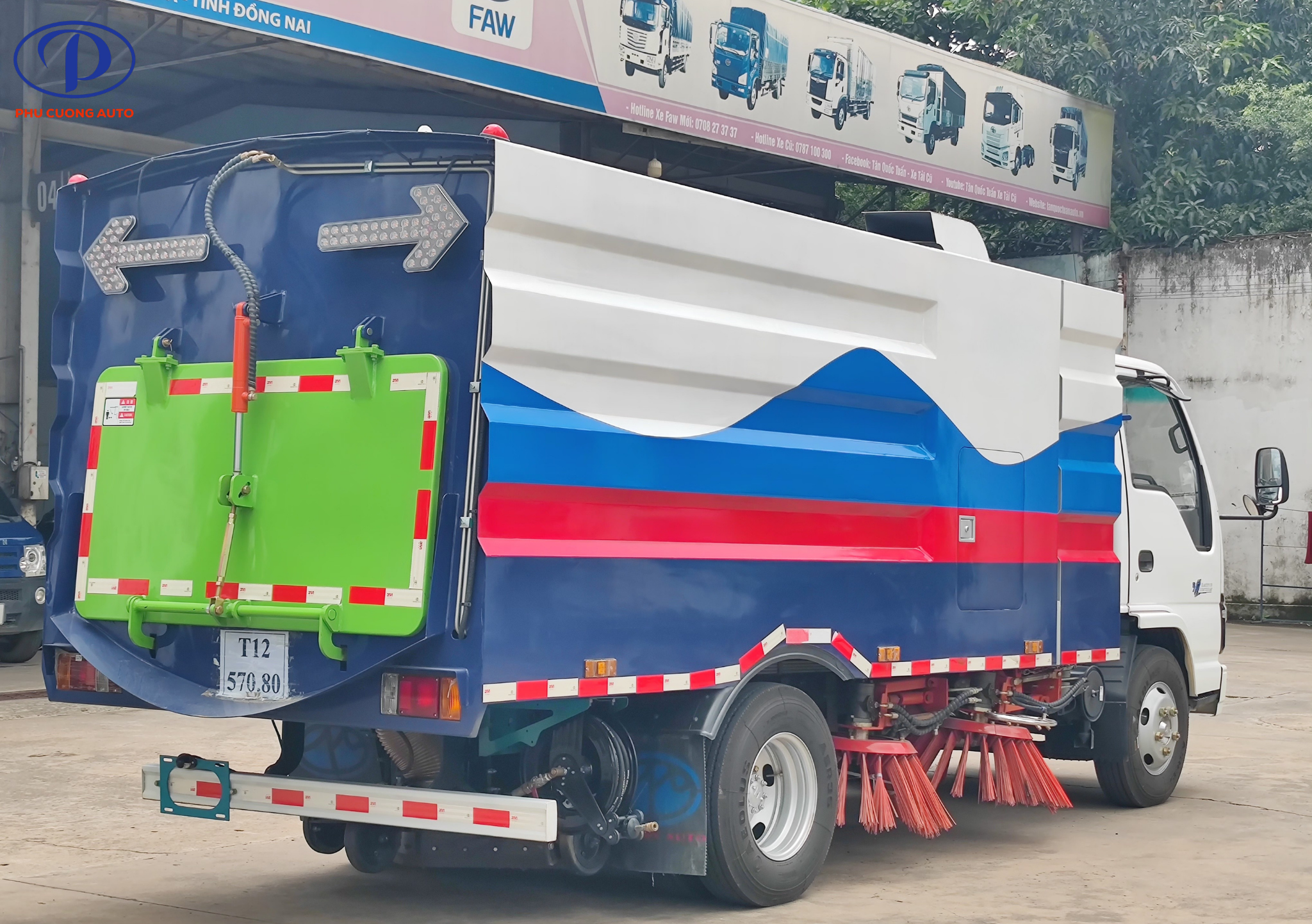 khung gầm xe hút bụi isuzu 6.5 khối 
