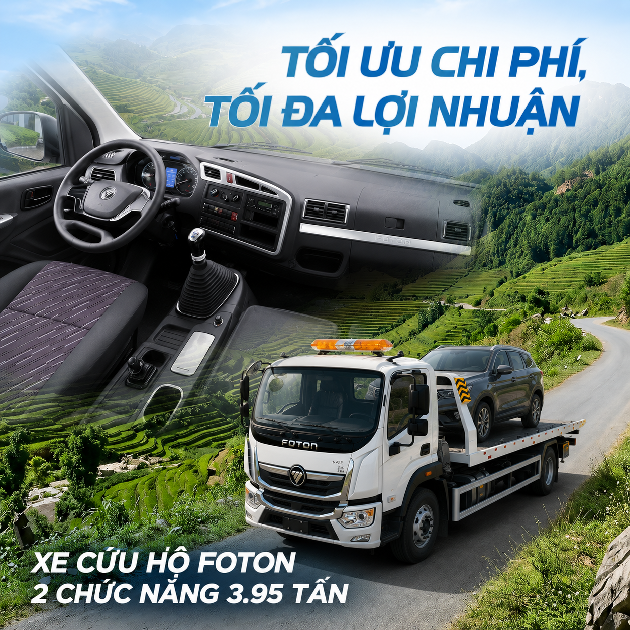 xe cứu hộ foton 2 chức năng 3t95 nhập khẩu nguyên chiếc