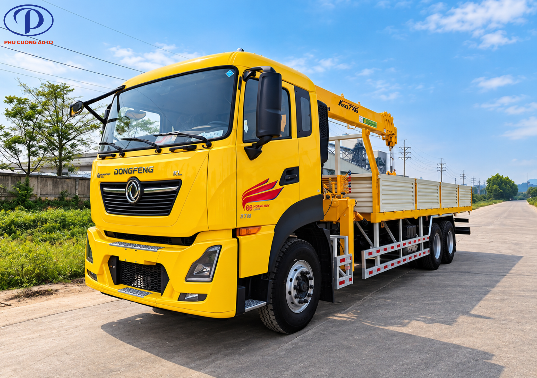 ngoại thất xe cẩu tự hành dongfeng 3 chân