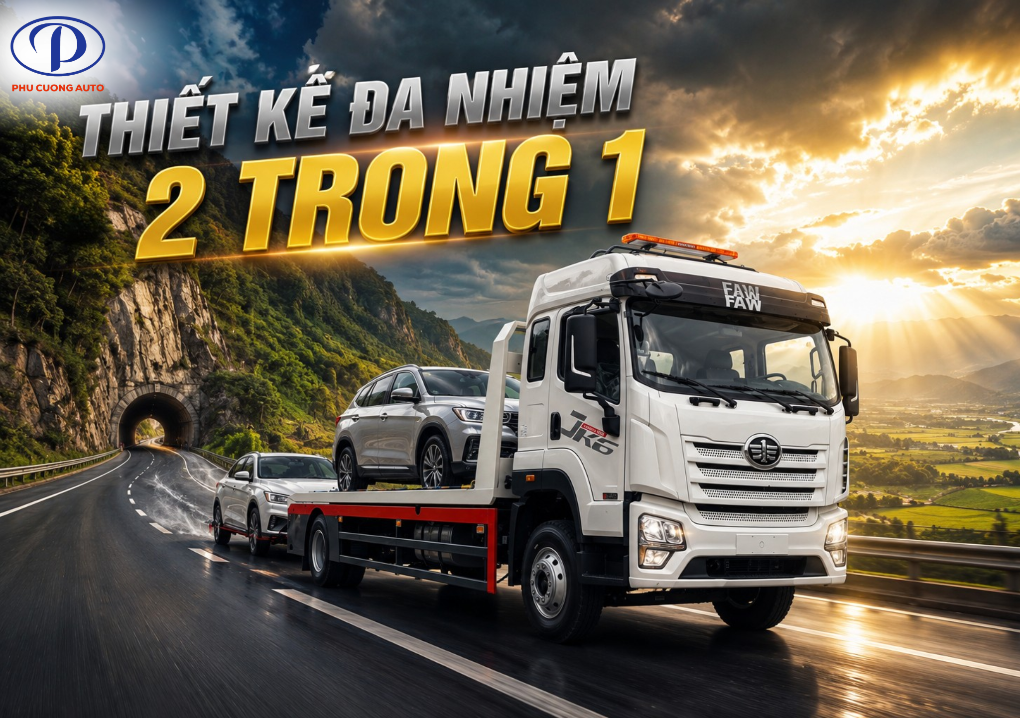 xe cứu hộ faw jk6 2 chức năng 