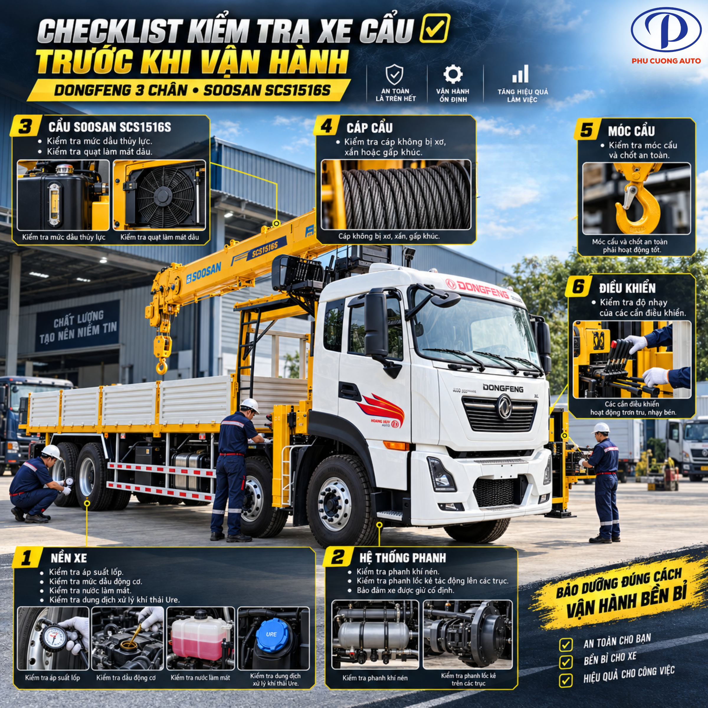 những lưu ý kiểm tra trước khi vận hành xe 
