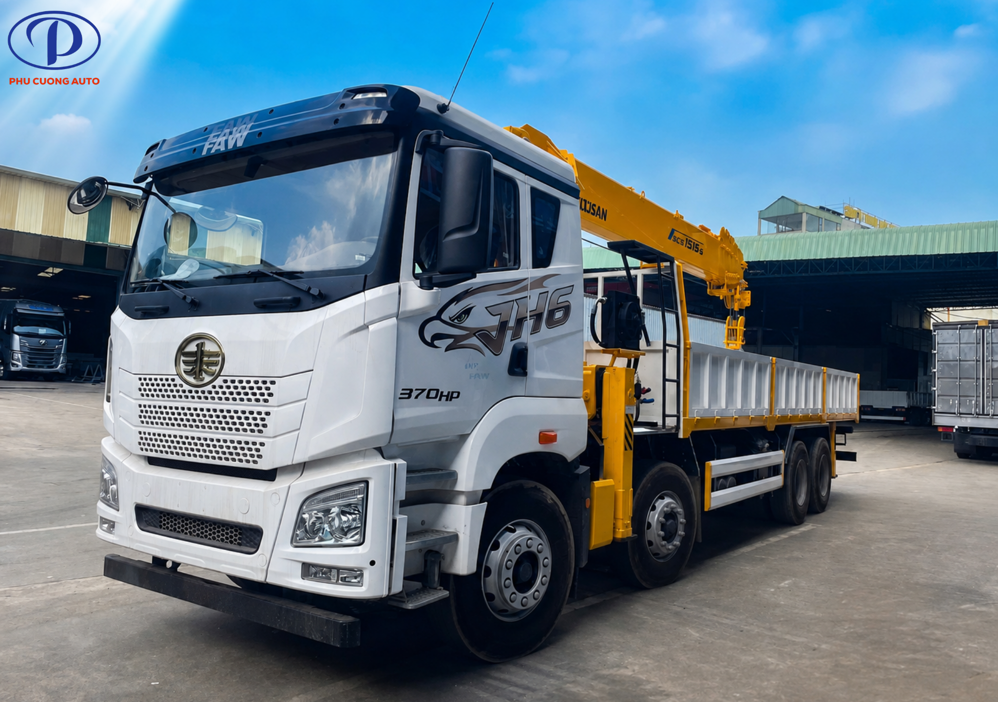ngoại thất xe cẩu tự hành faw jh6 4 chân
