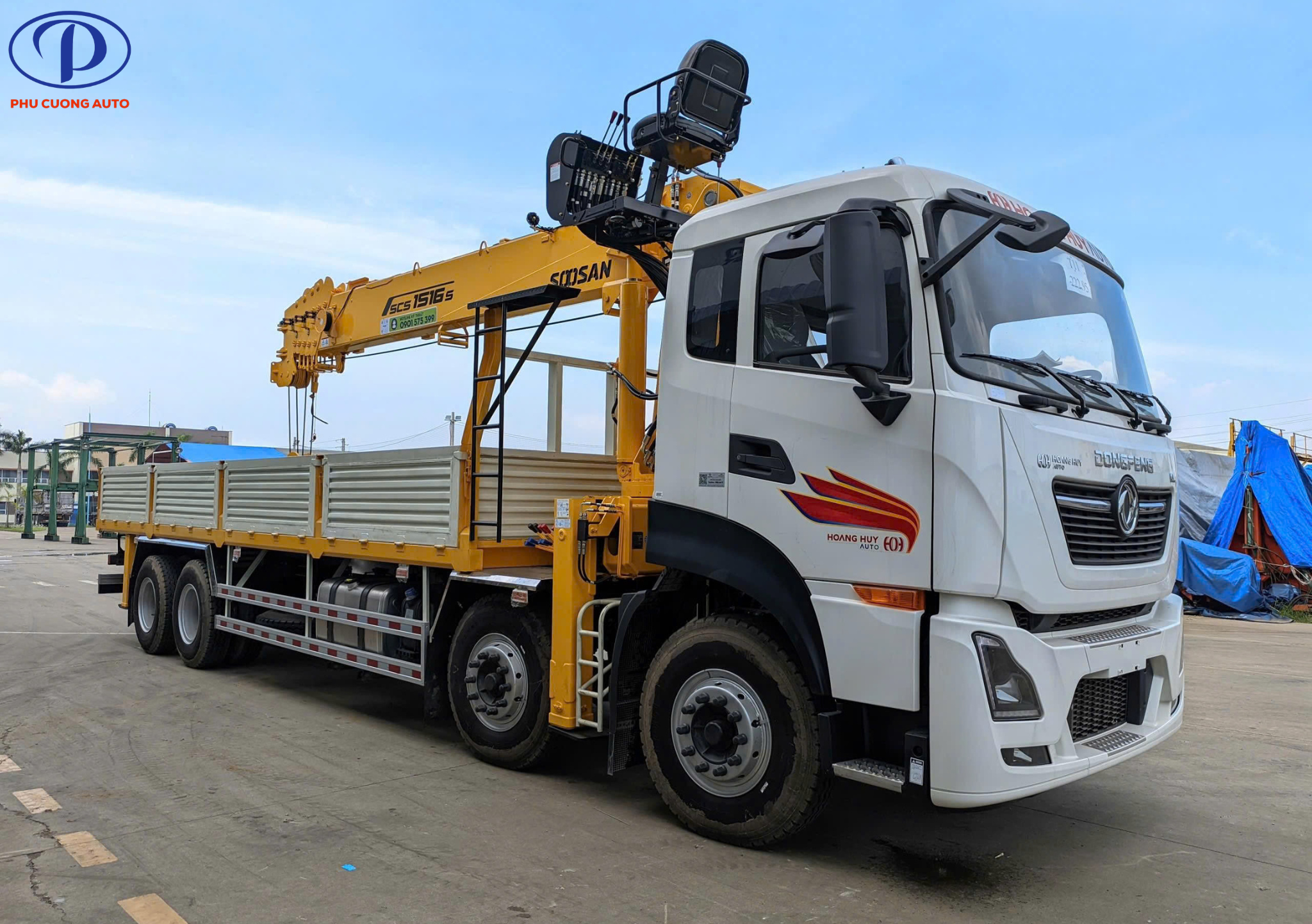chức năng xe cẩu dongfeng 4 chân 15 tấn 