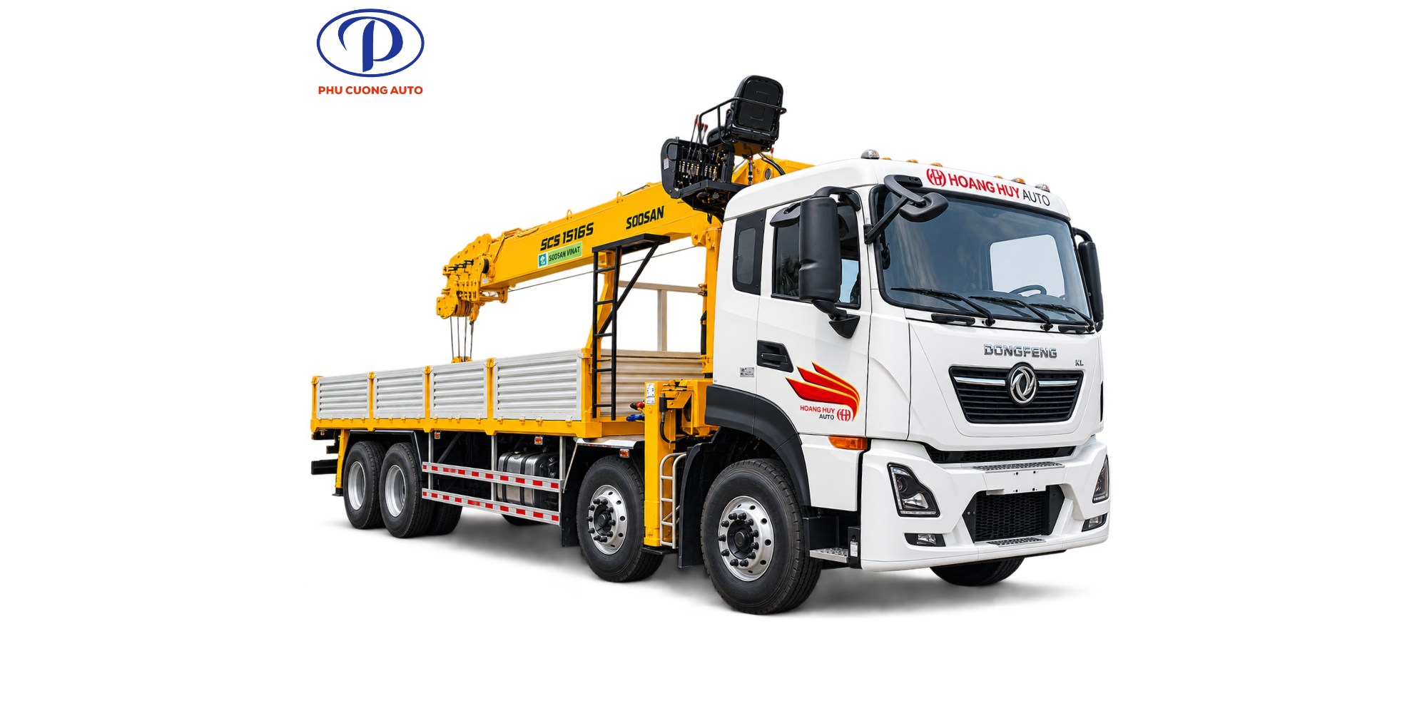 XE CẨU TỰ HÀNH DONGFENG 4 CHÂN – CẨU SOOSAN 15 TẤN