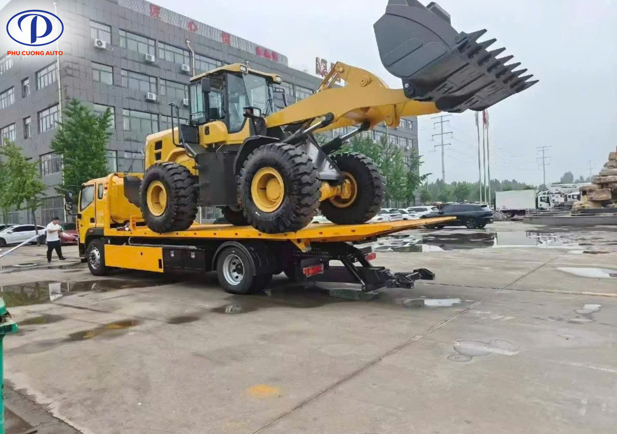 xe cứu hộ chở xe công trình 
