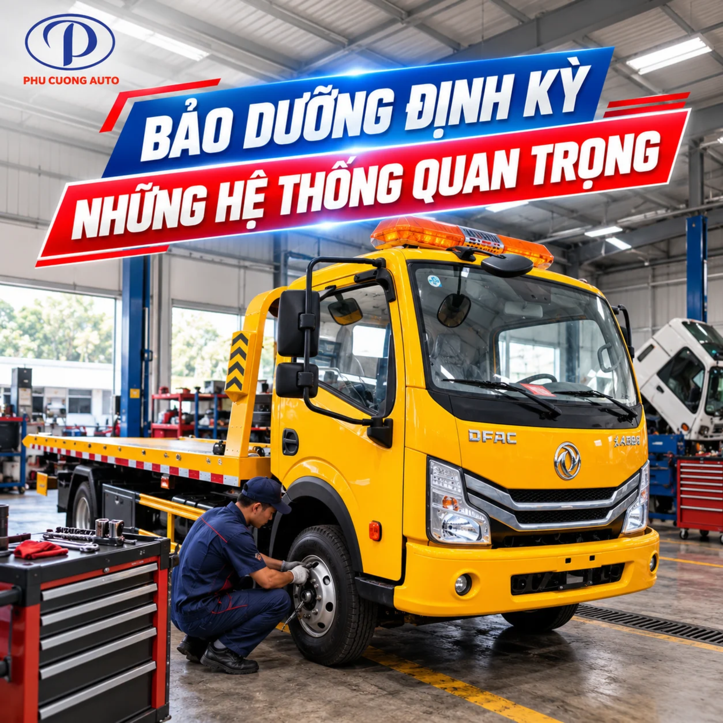 bảo dưỡng định kỳ xe cứu hộ dongfeng d6 2 chức năng