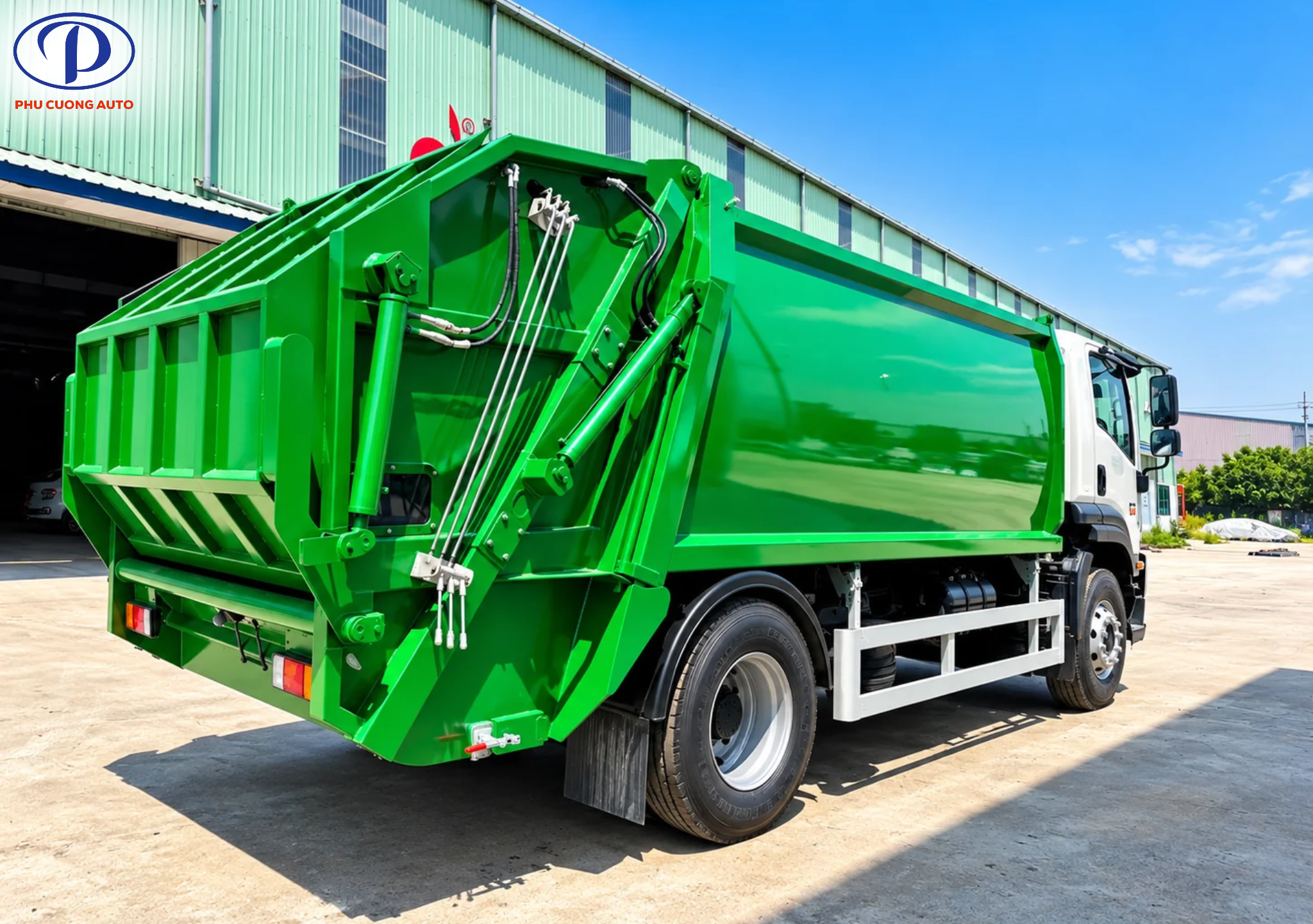 bồn chứa xe chở rác isuzu 14 khối
