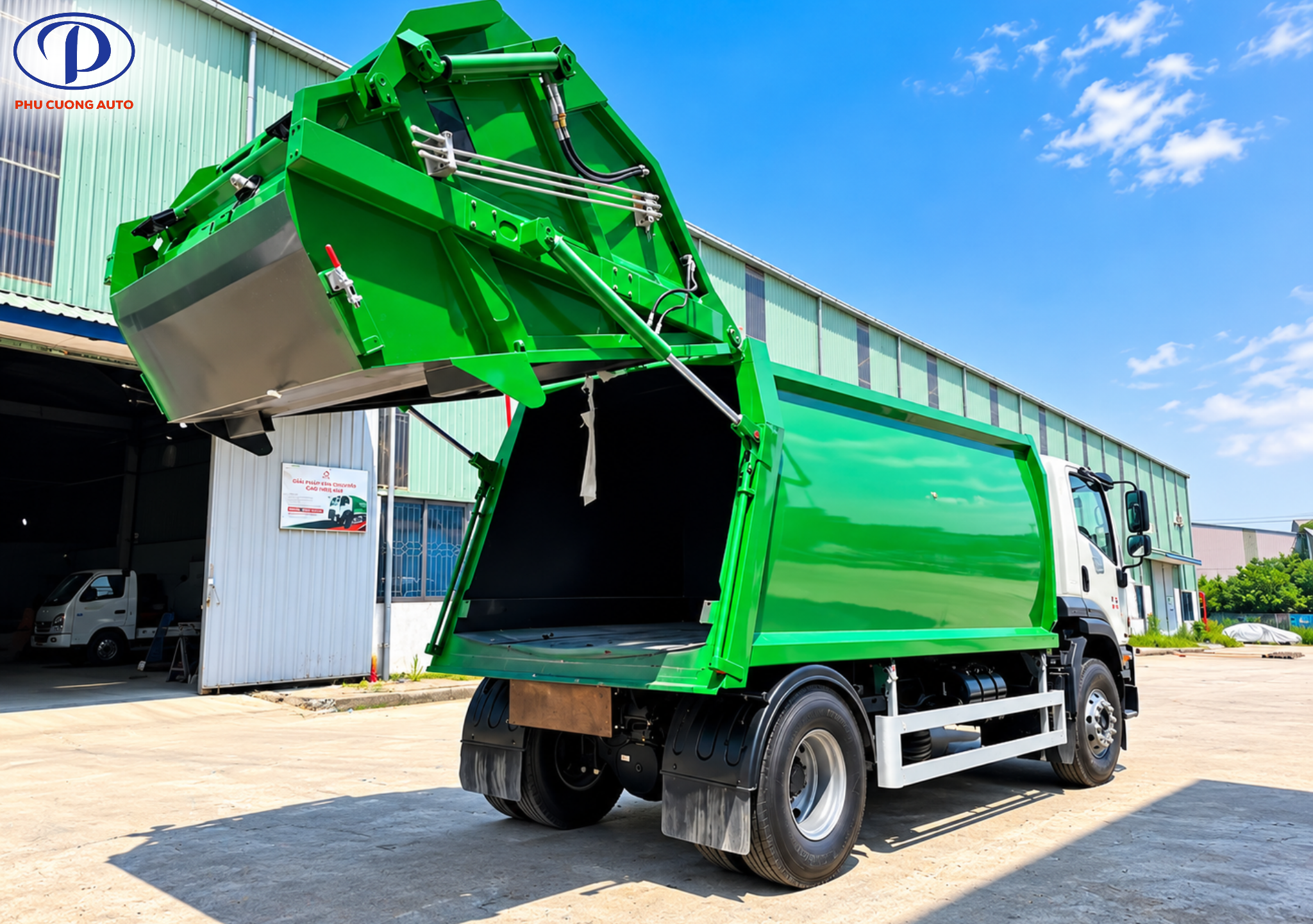 hệ thống chuyên dùng xe cuốn ép rác isuzu 14 khối