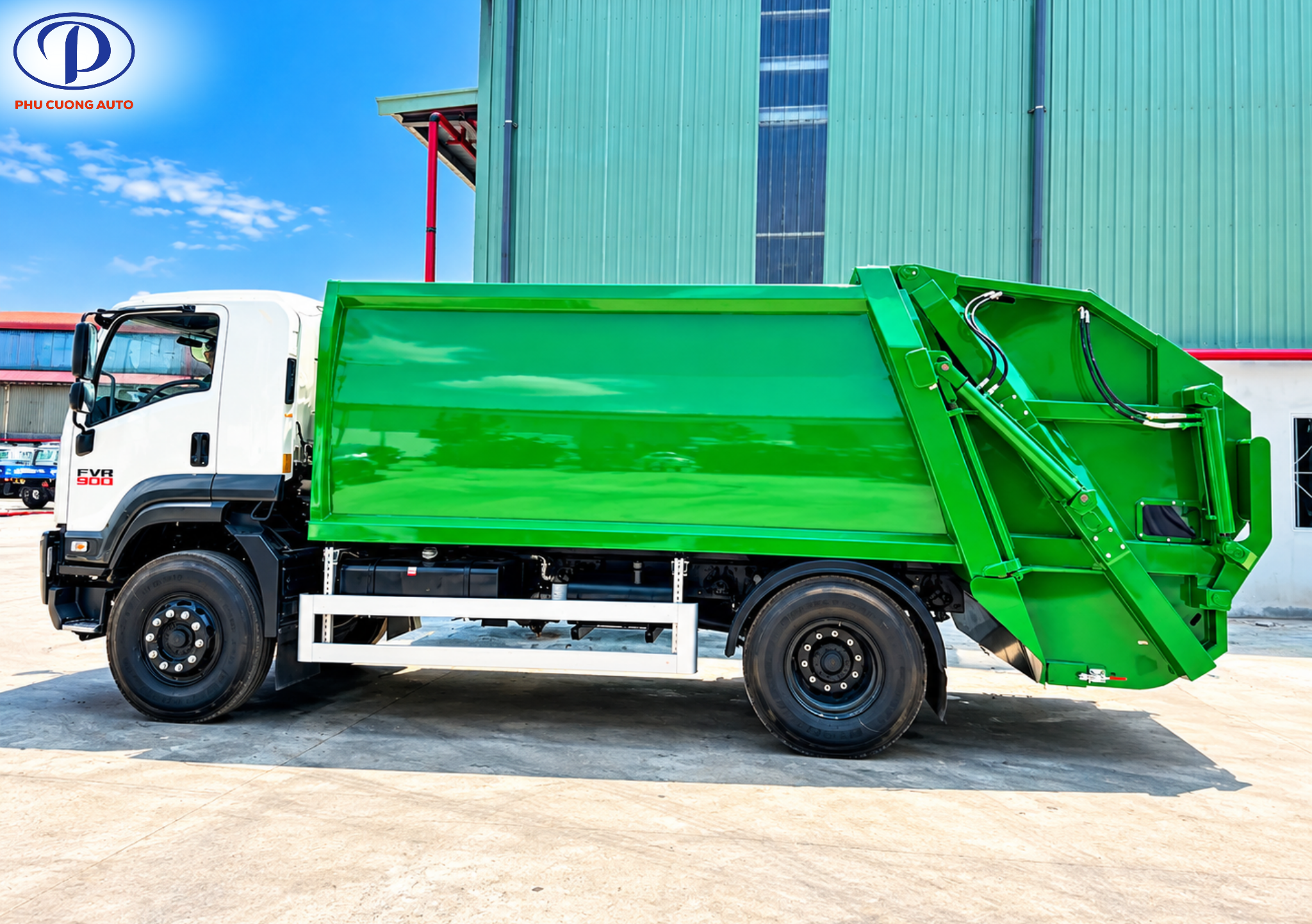 kích thước xe cuốn ép rác isuzu 14 khối