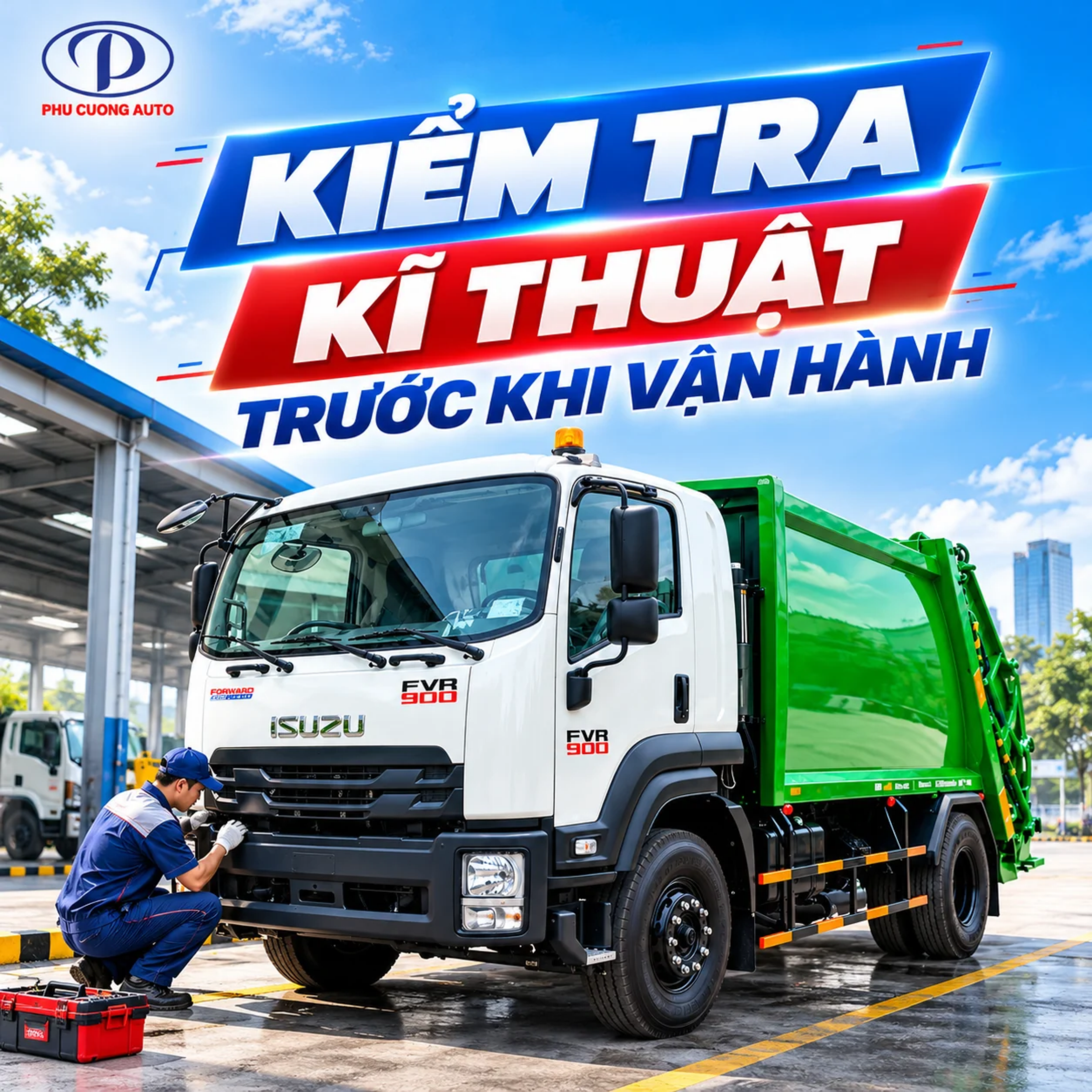 kiểm tra xe trước khi vận hành