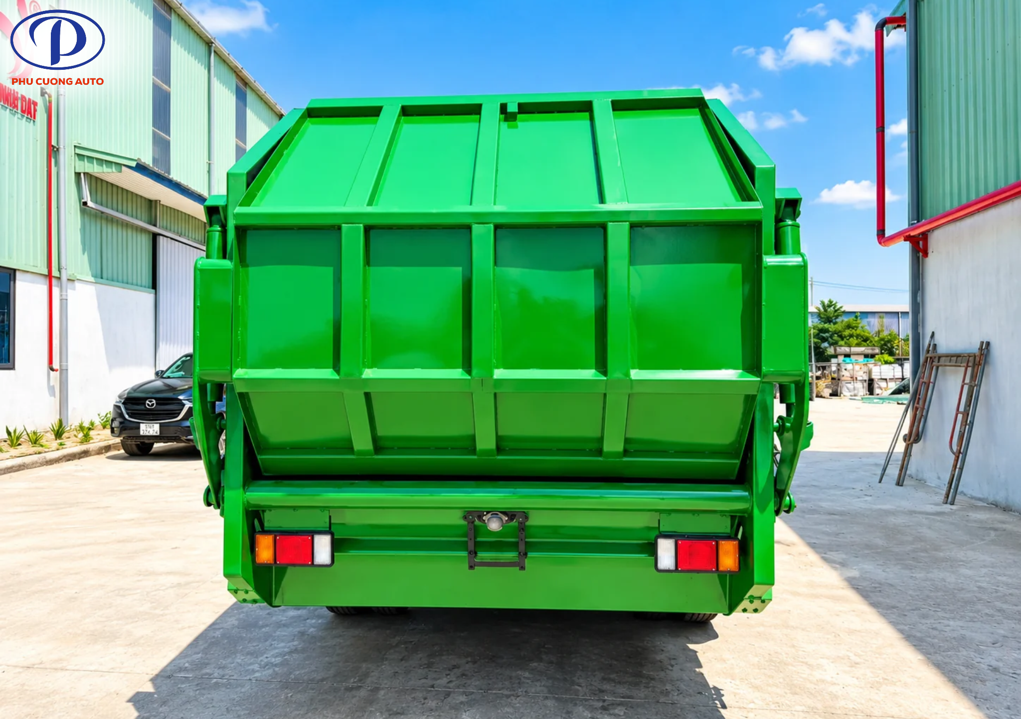 thiết kế bồn chứa rác xe chở rác isuzu 14 khối