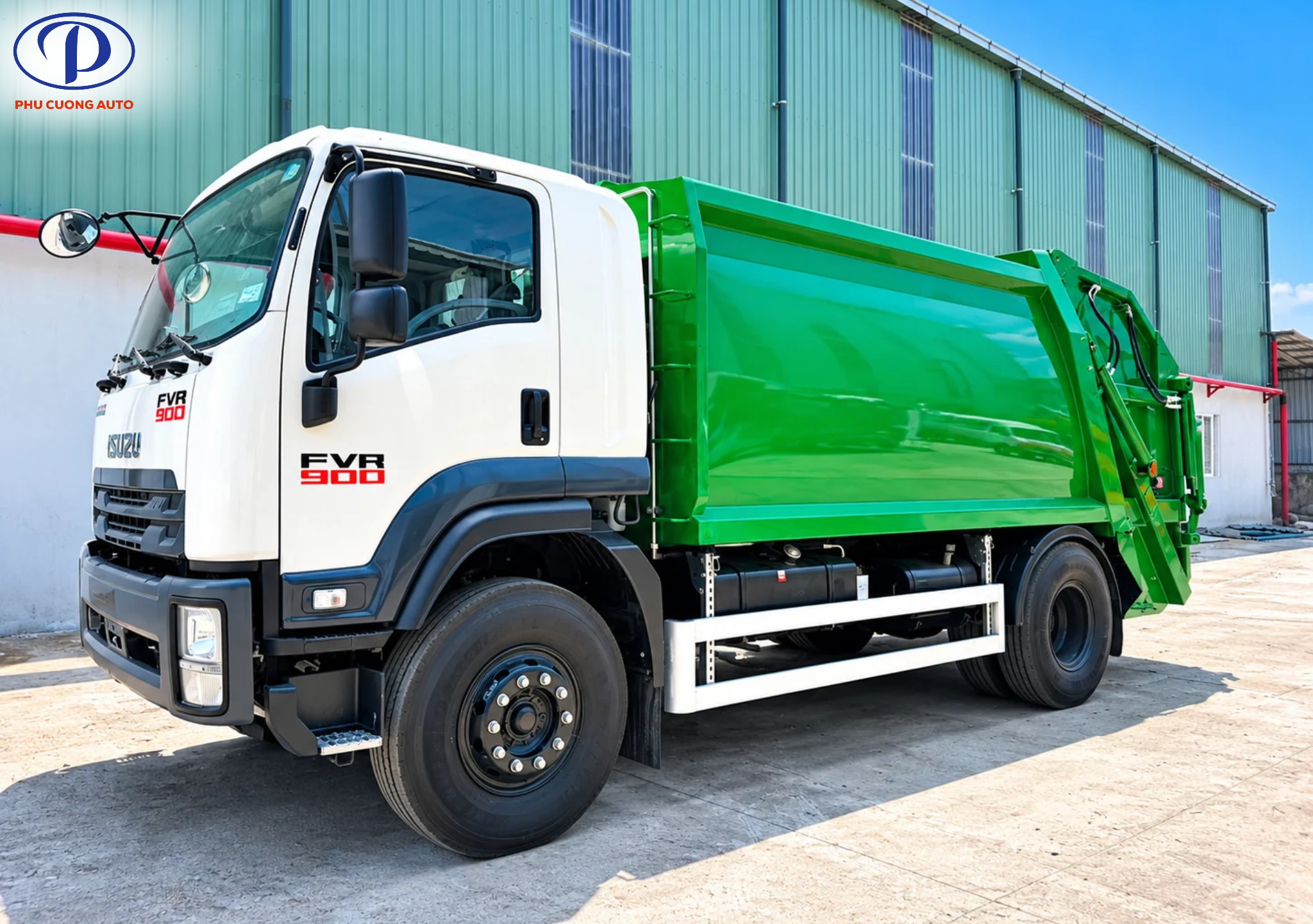 tổng quan về xe cuốn ép rác isuzu 14 khối